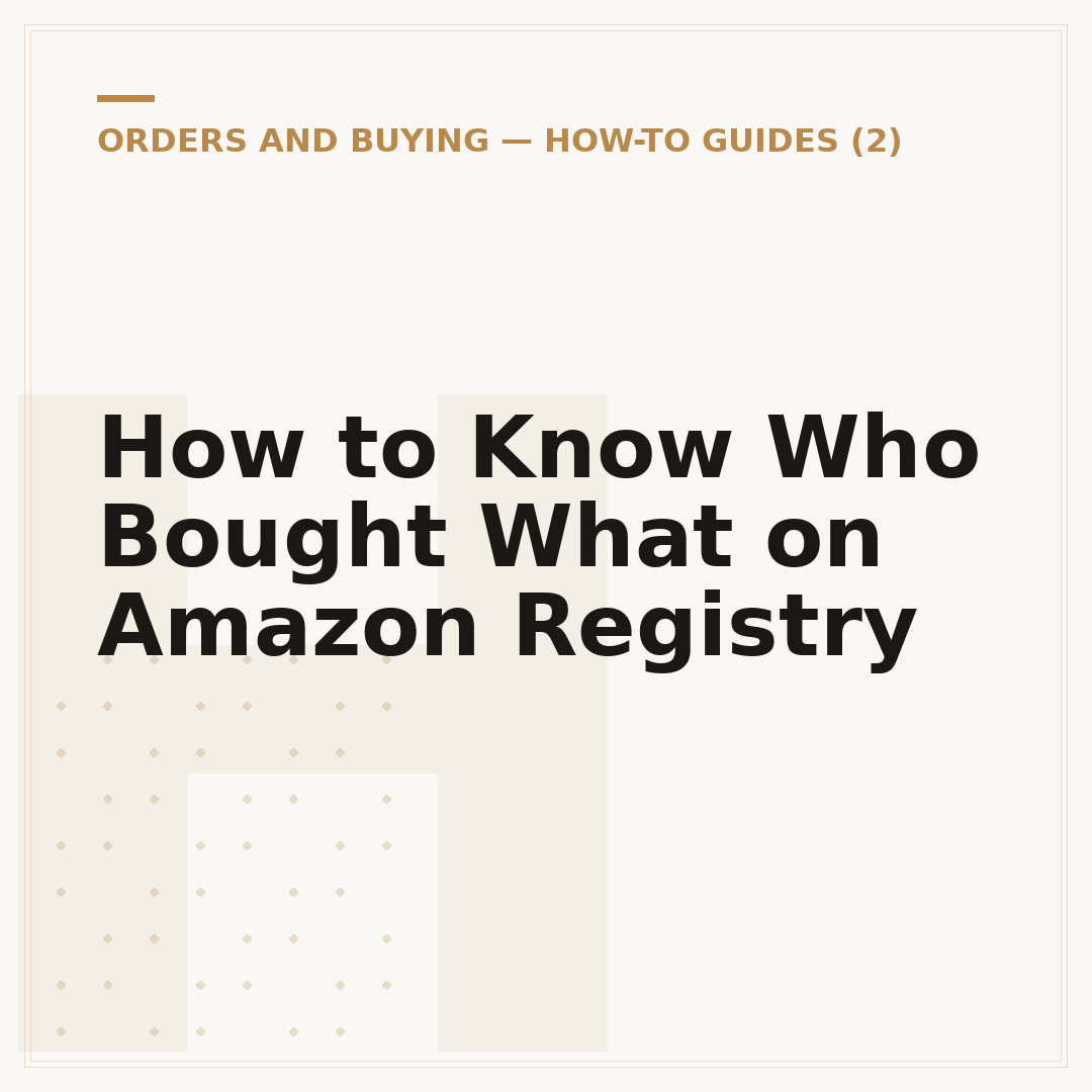 How to Know Who Bought What on Amazon Registry