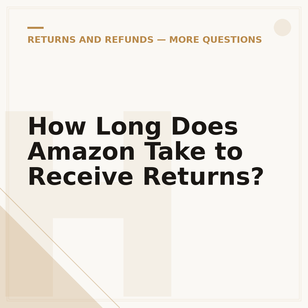 How Long Does Amazon Take to Receive Returns?