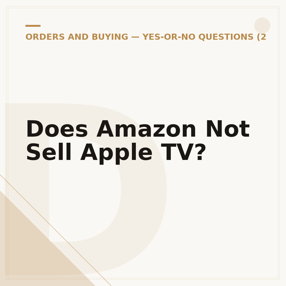 Does Amazon Not Sell Apple TV?
