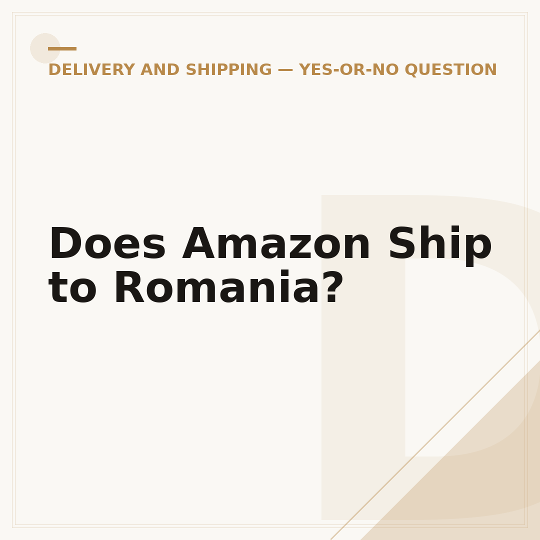 Does Amazon Ship to Romania?