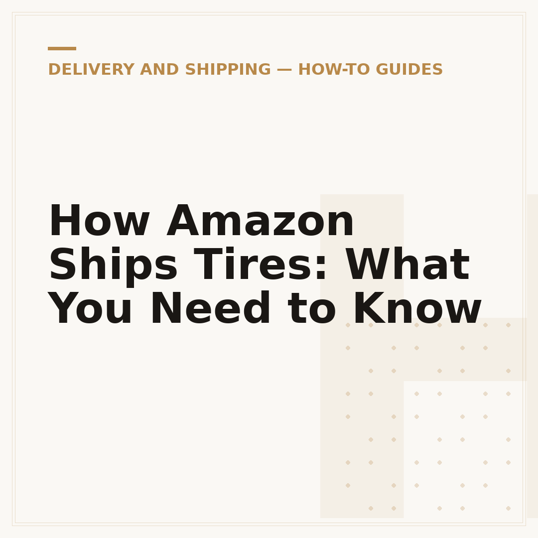 How Amazon Ships Tires: What You Need to Know