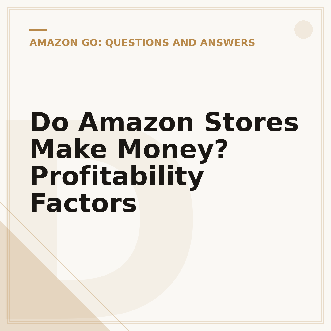 Do Amazon Stores Make Money? Profitability Factors