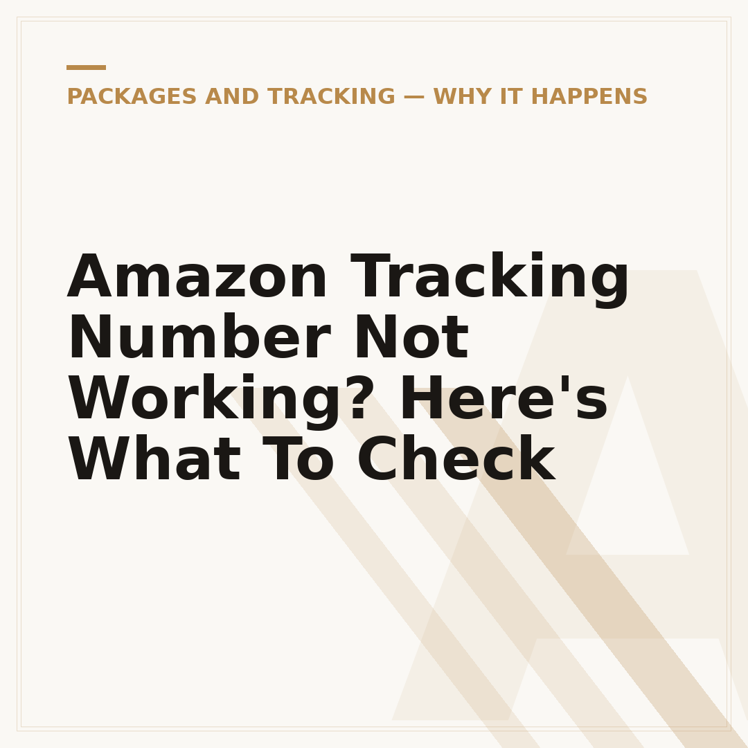 Amazon Tracking Number Not Working? Here's What To Check