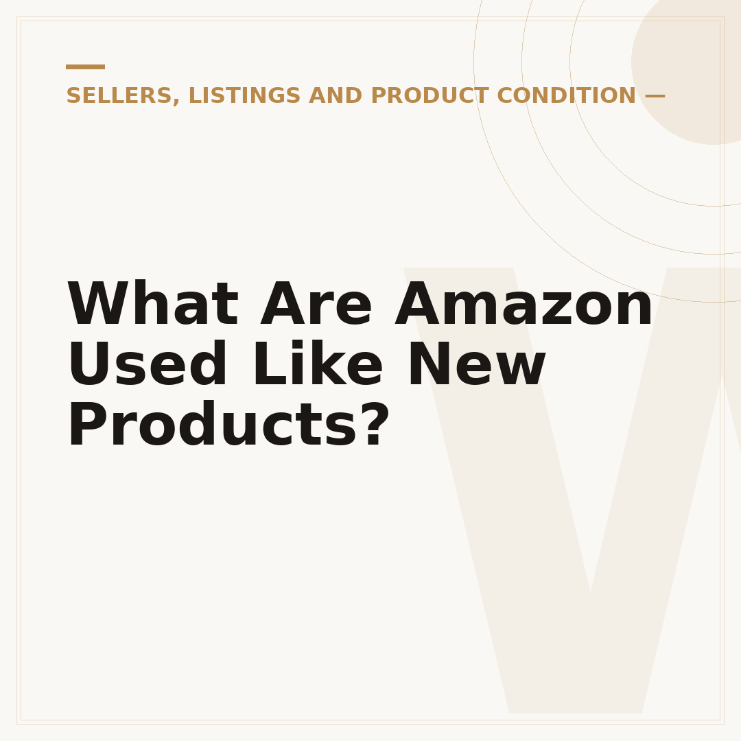 What Are Amazon Used Like New Products?