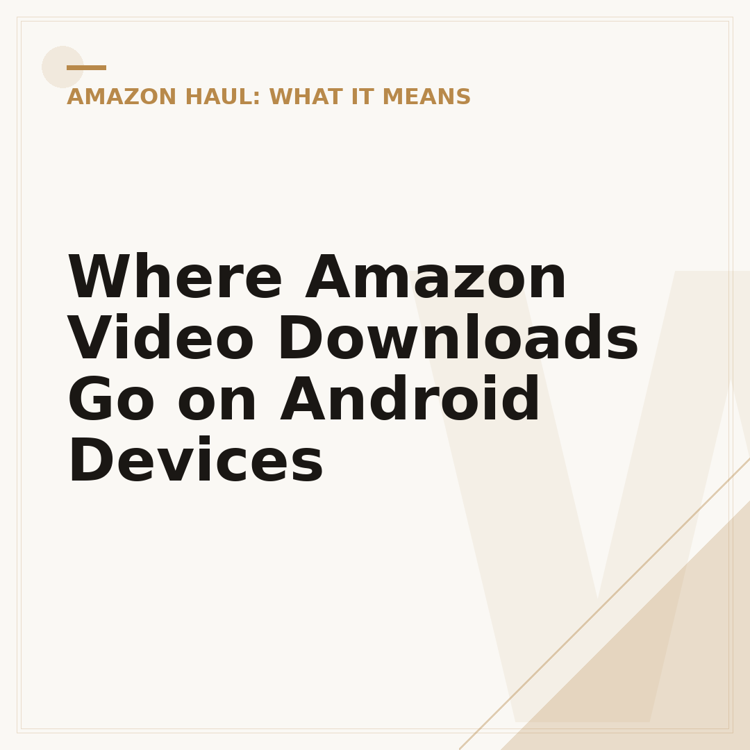 Where Amazon Video Downloads Go on Android Devices