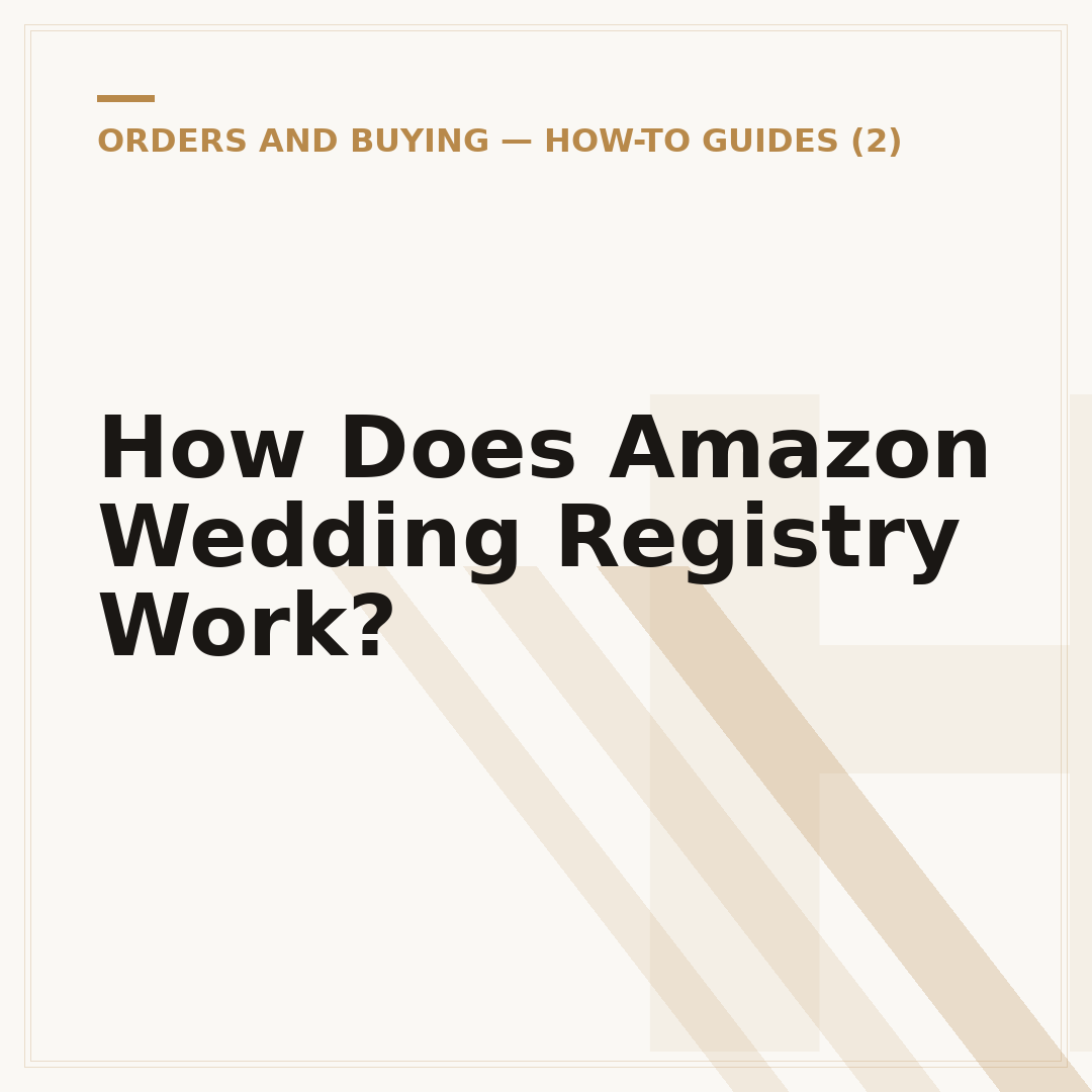 How Does Amazon Wedding Registry Work?