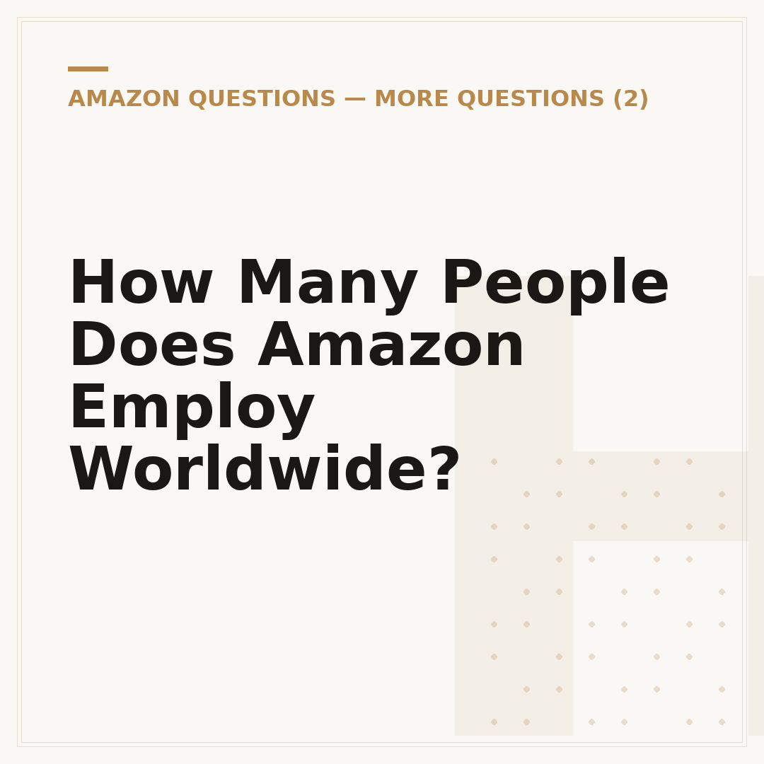 How Many People Does Amazon Employ Worldwide?