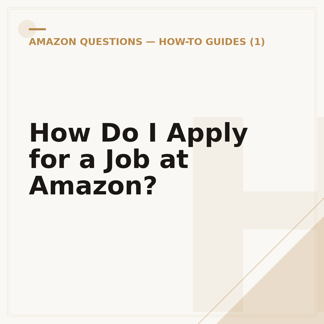 How Do I Apply for a Job at Amazon?