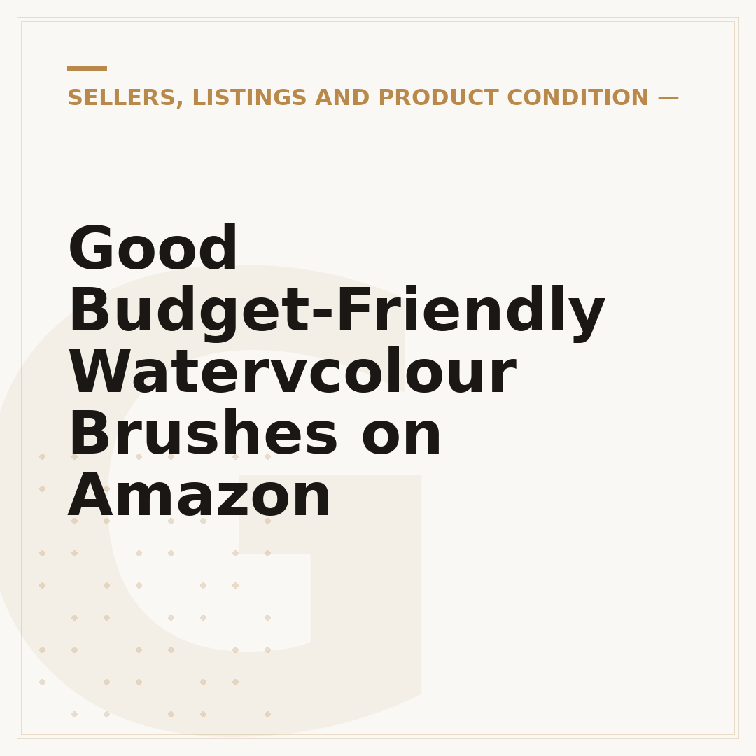 Good Budget-Friendly Watervcolour Brushes on Amazon