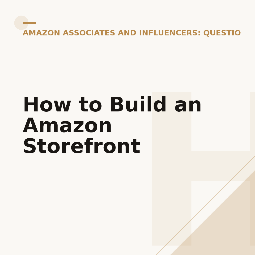 How to Build an Amazon Storefront