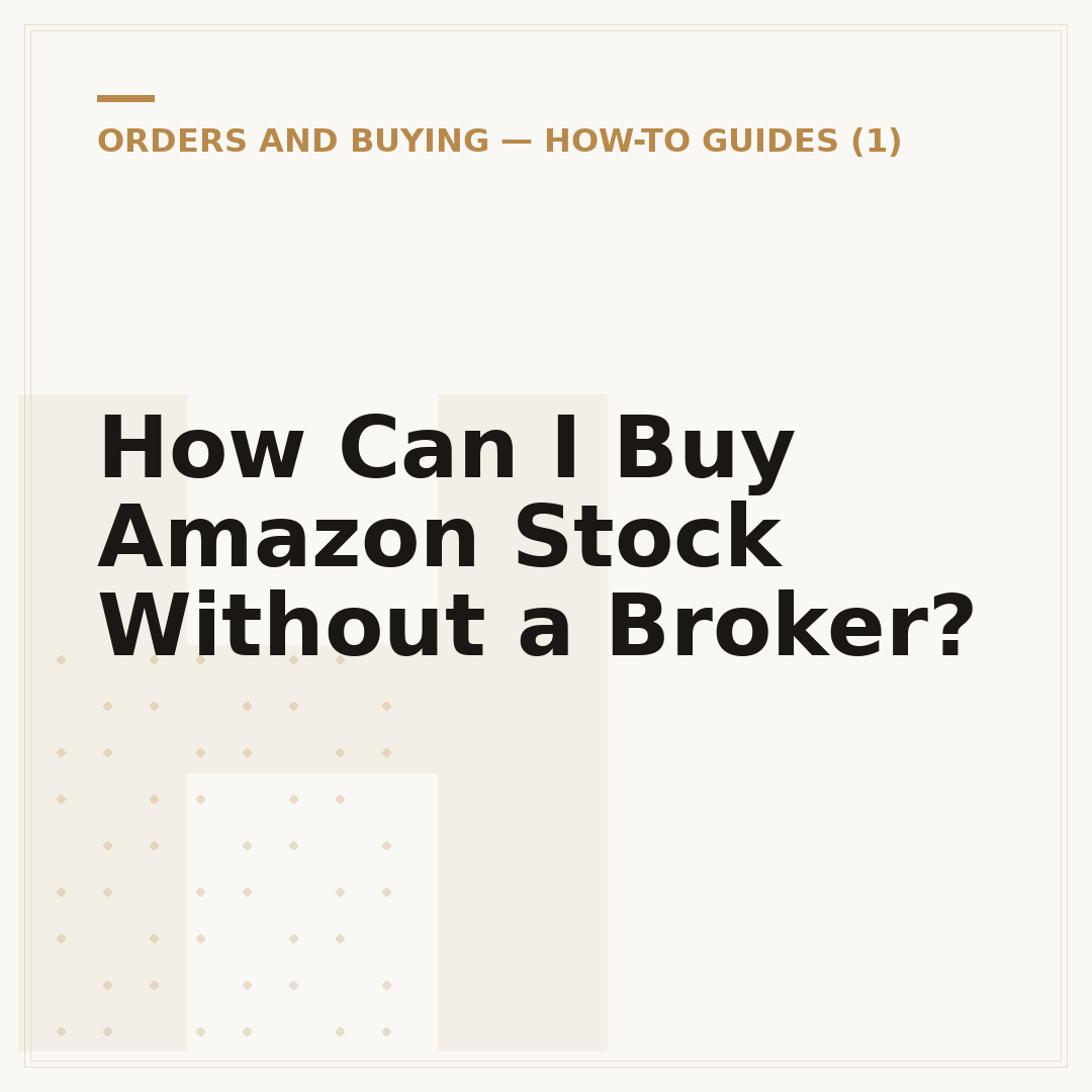 How Can I Buy Amazon Stock Without a Broker?