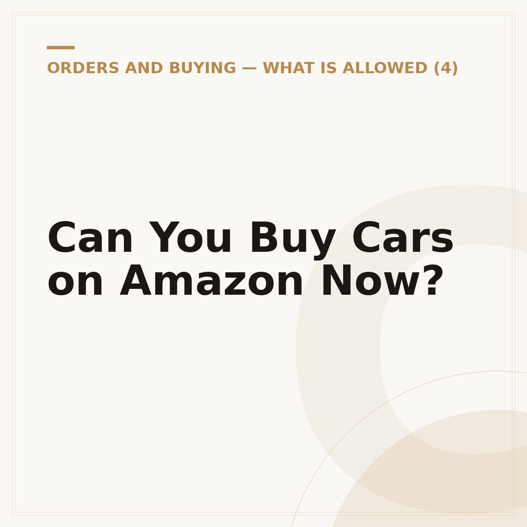 Can You Buy Cars on Amazon Now?