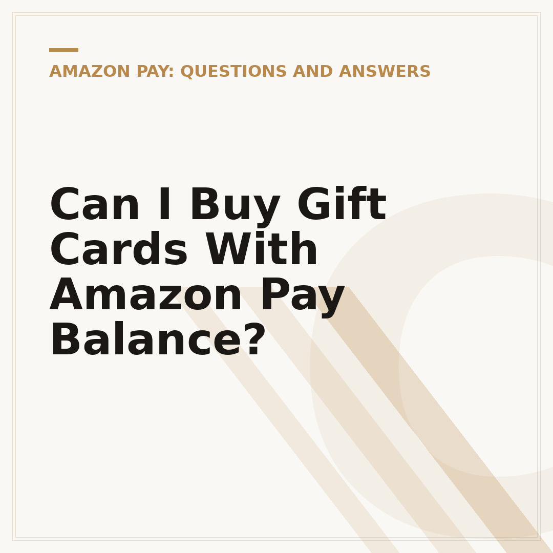 Can I Buy Gift Cards With Amazon Pay Balance?