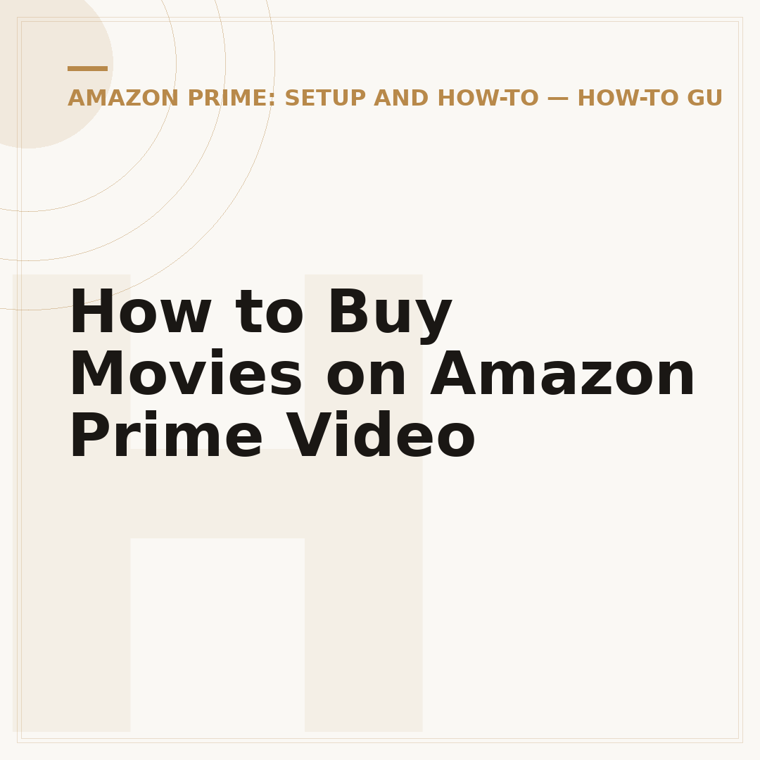 How to Buy Movies on Amazon Prime Video