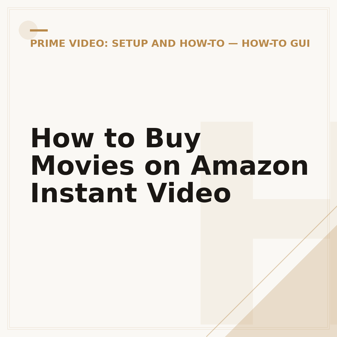 How to Buy Movies on Amazon Instant Video