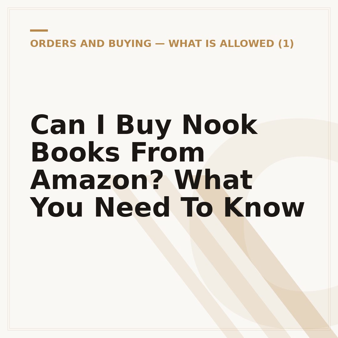 Can I Buy Nook Books From Amazon? What You Need To Know