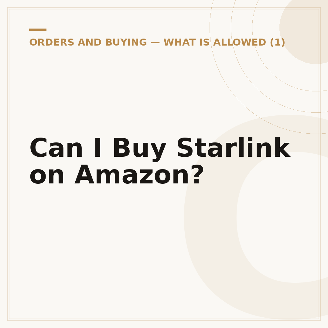 Can I Buy Starlink on Amazon?