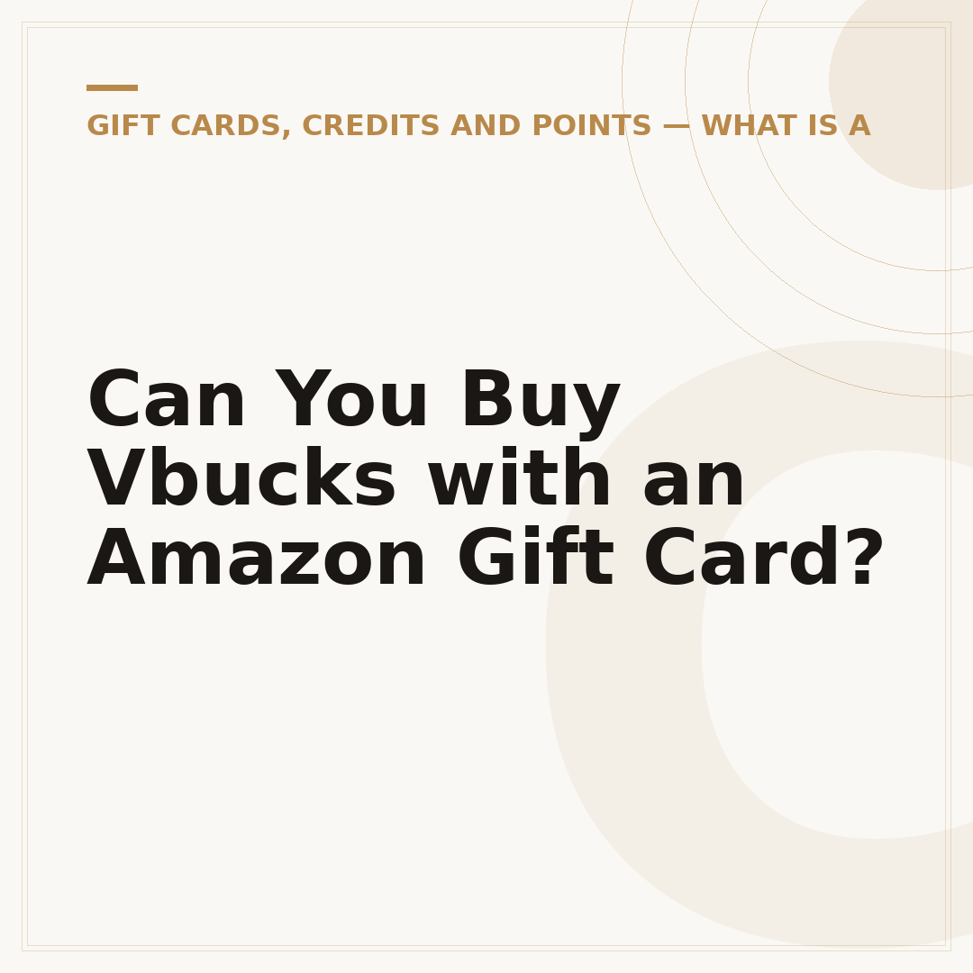 Can You Buy Vbucks with an Amazon Gift Card?