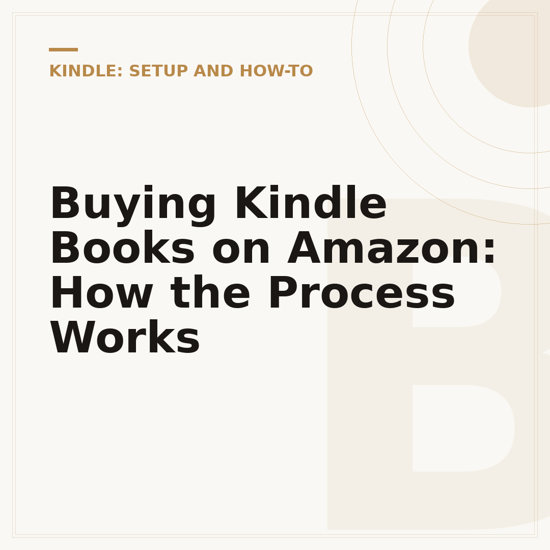 Buying Kindle Books on Amazon: How the Process Works
