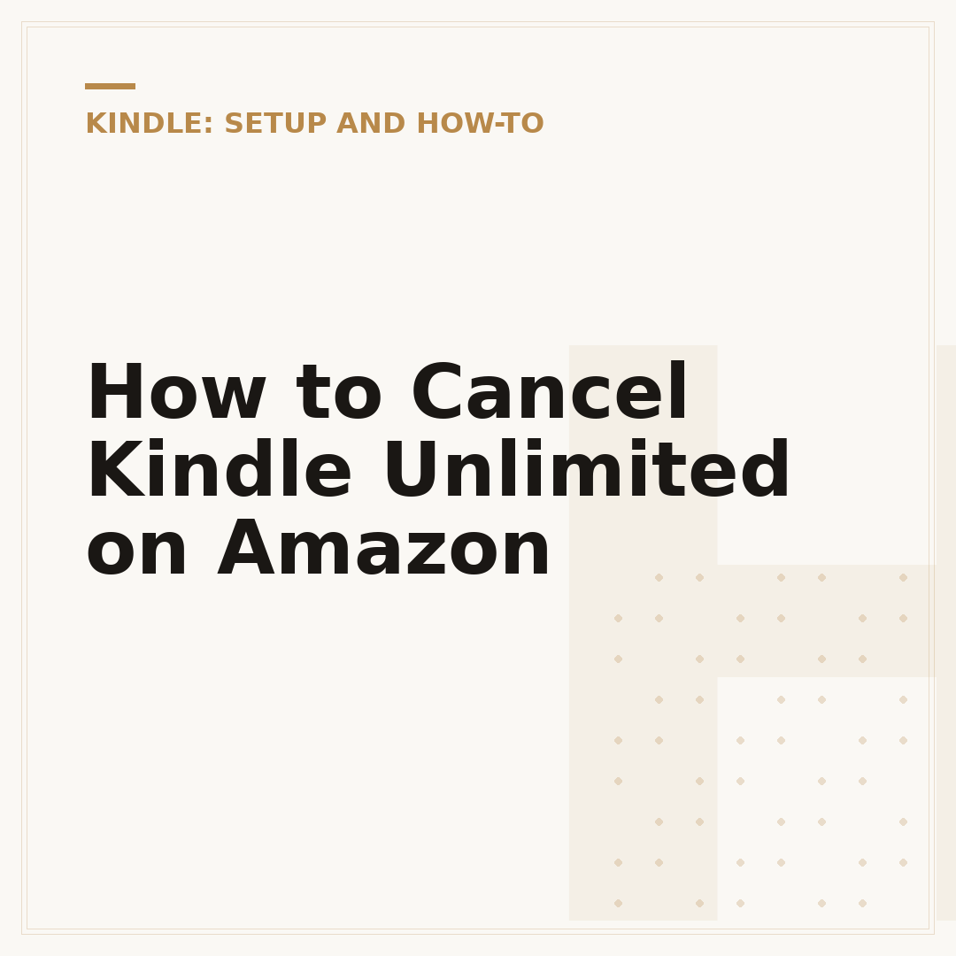 How to Cancel Kindle Unlimited on Amazon