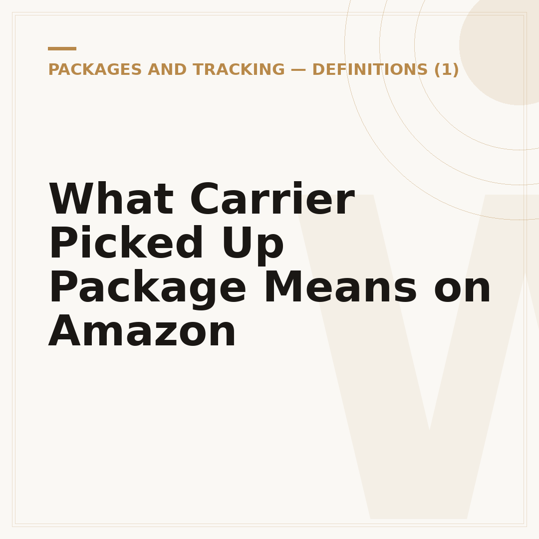 What Carrier Picked Up Package Means on Amazon