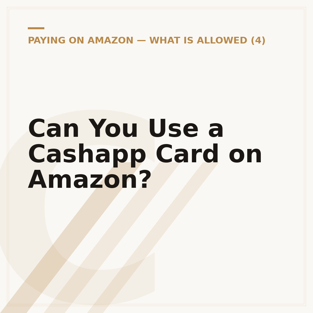 Can You Use a Cashapp Card on Amazon?
