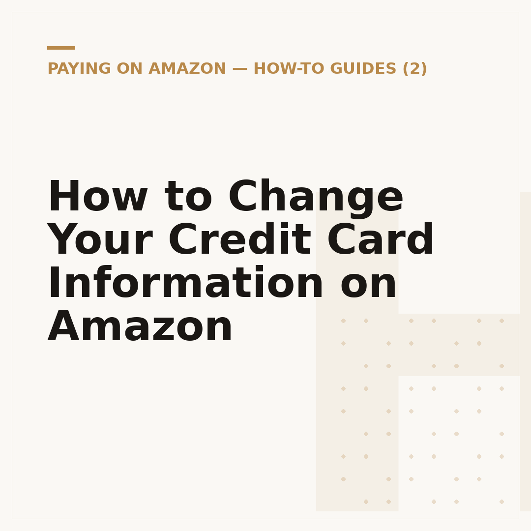 How to Change Your Credit Card Information on Amazon