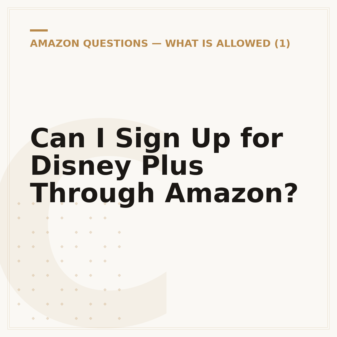 Can I Sign Up for Disney Plus Through Amazon?