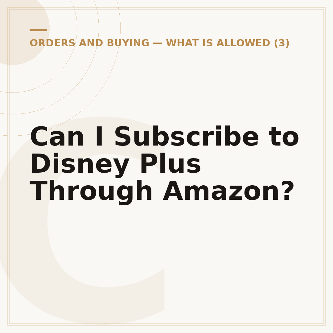 Can I Subscribe to Disney Plus Through Amazon?