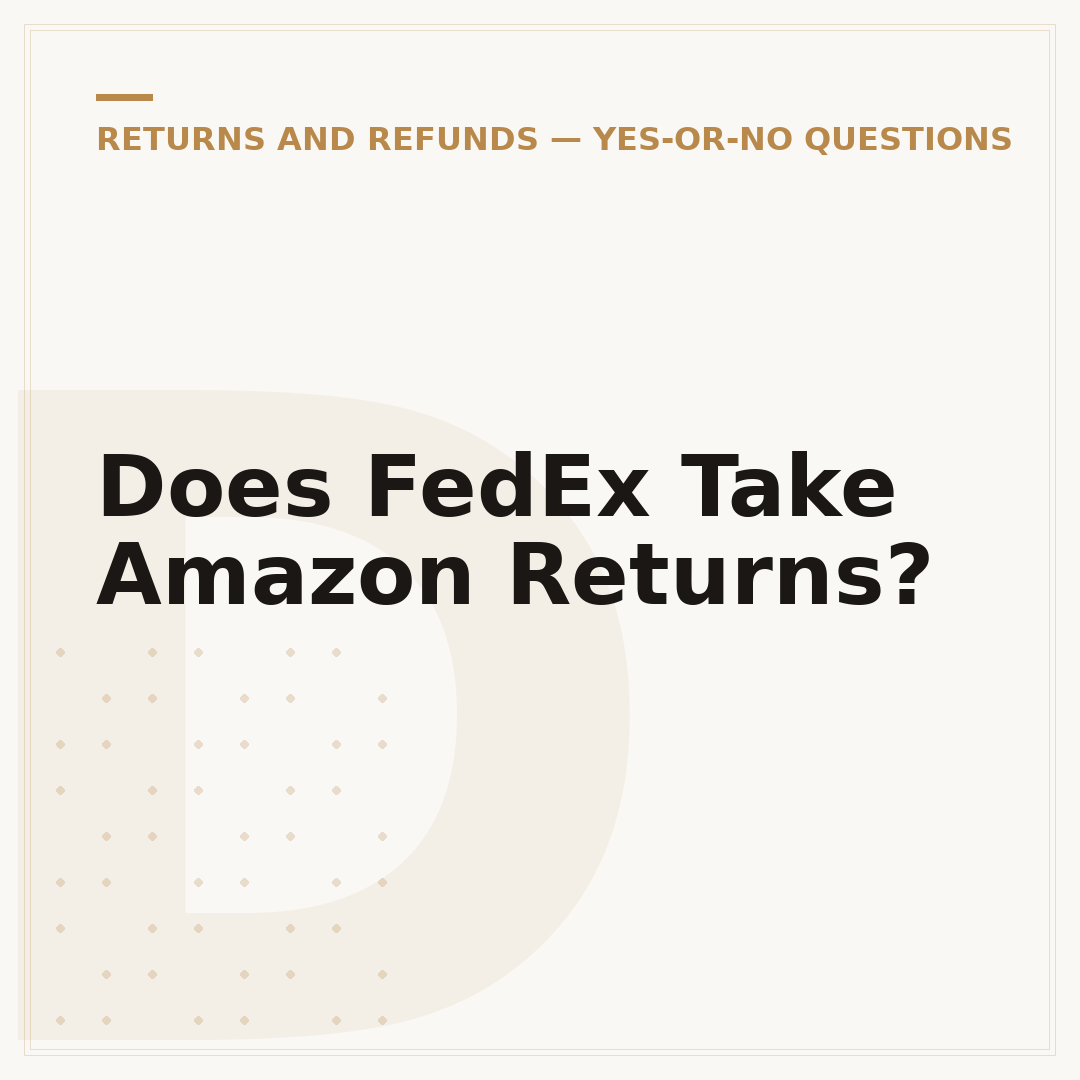 Does FedEx Take Amazon Returns?