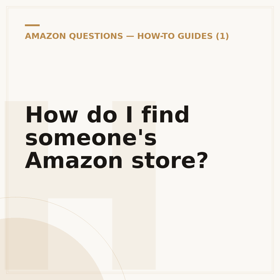 How do I find someone's Amazon store?