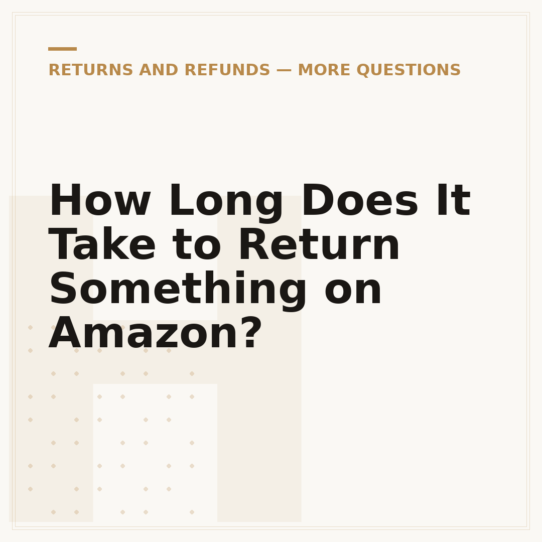 How Long Does It Take to Return Something on Amazon?