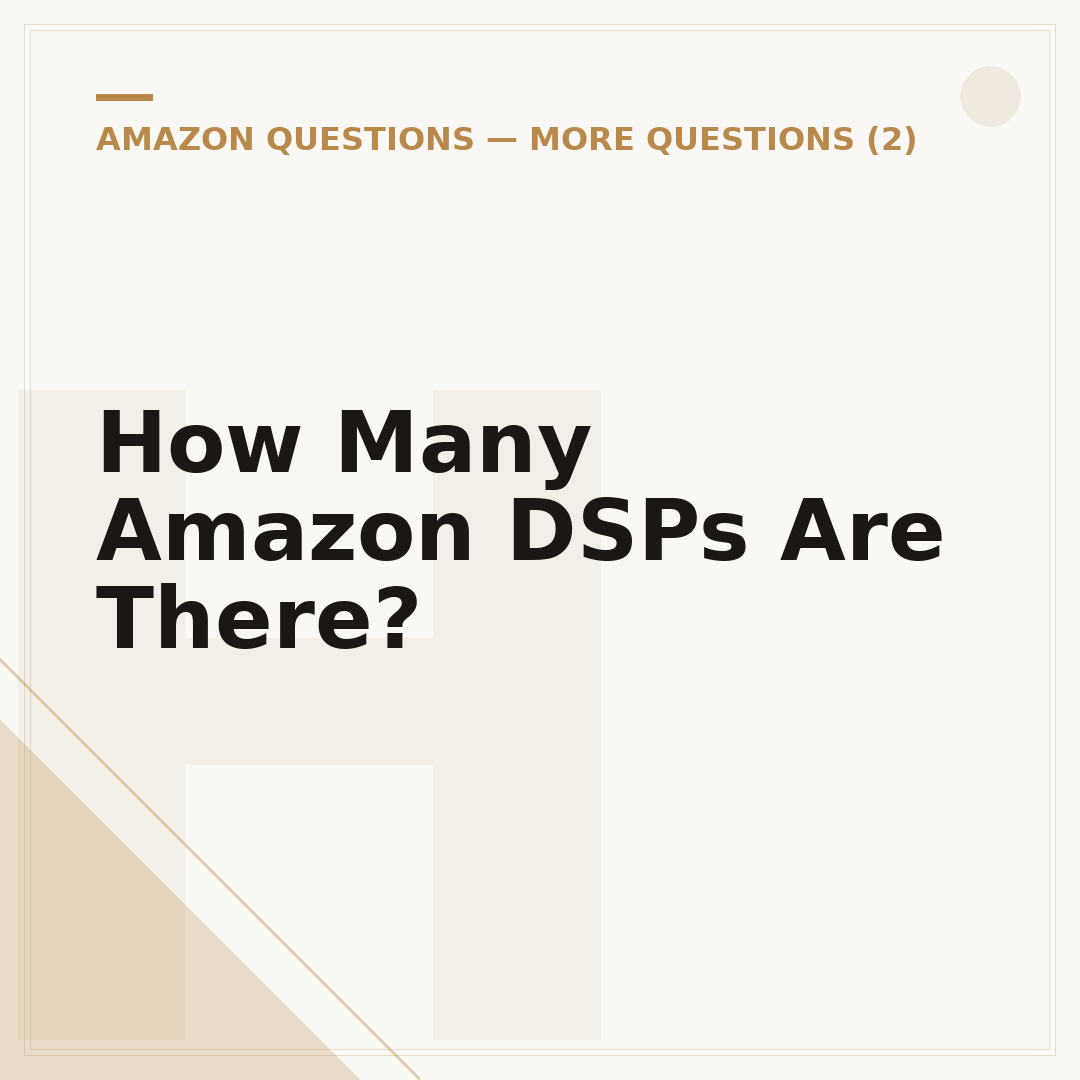 How Many Amazon DSPs Are There?