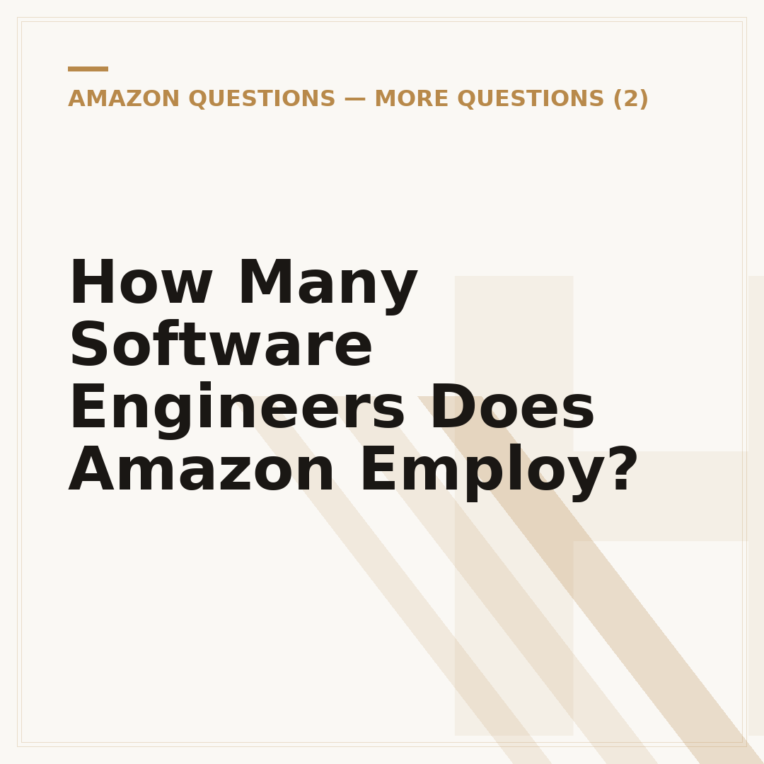 How Many Software Engineers Does Amazon Employ?
