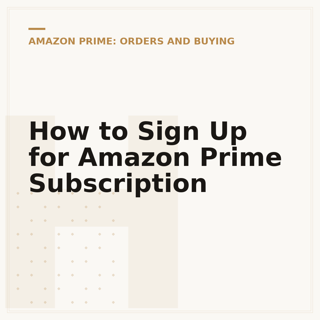 How to Sign Up for Amazon Prime Subscription