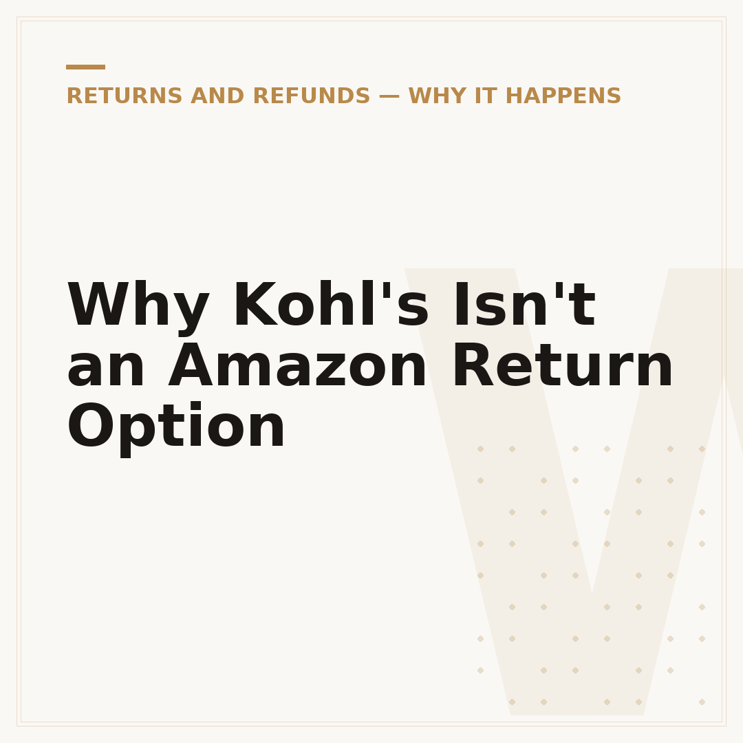 Why Kohl's Isn't an Amazon Return Option