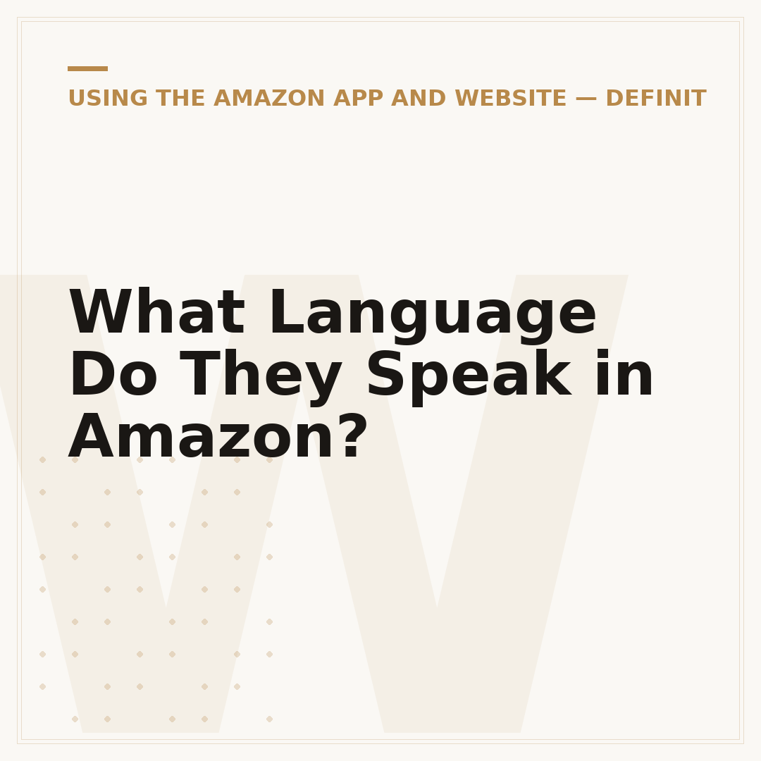 What Language Do They Speak in Amazon?