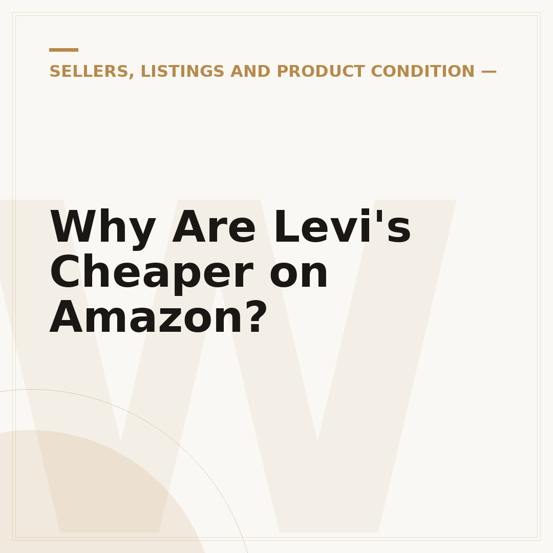 Why Are Levi's Cheaper on Amazon?