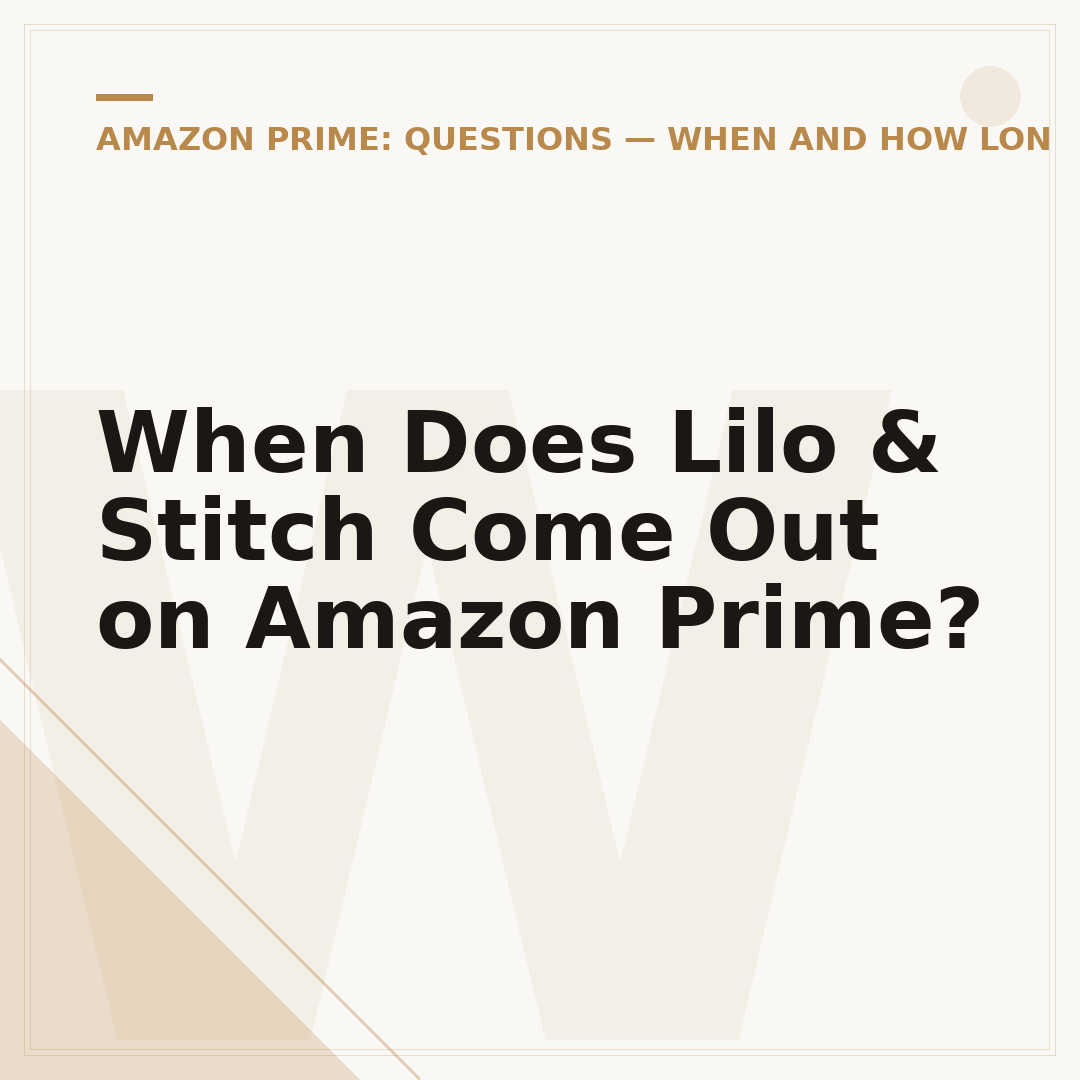 When Does Lilo & Stitch Come Out on Amazon Prime?