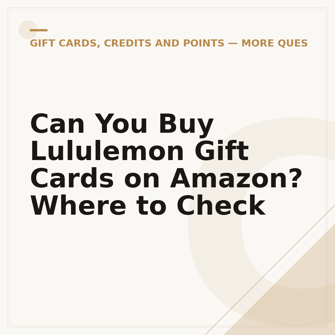 Can You Buy Lululemon Gift Cards on Amazon? Where to Check