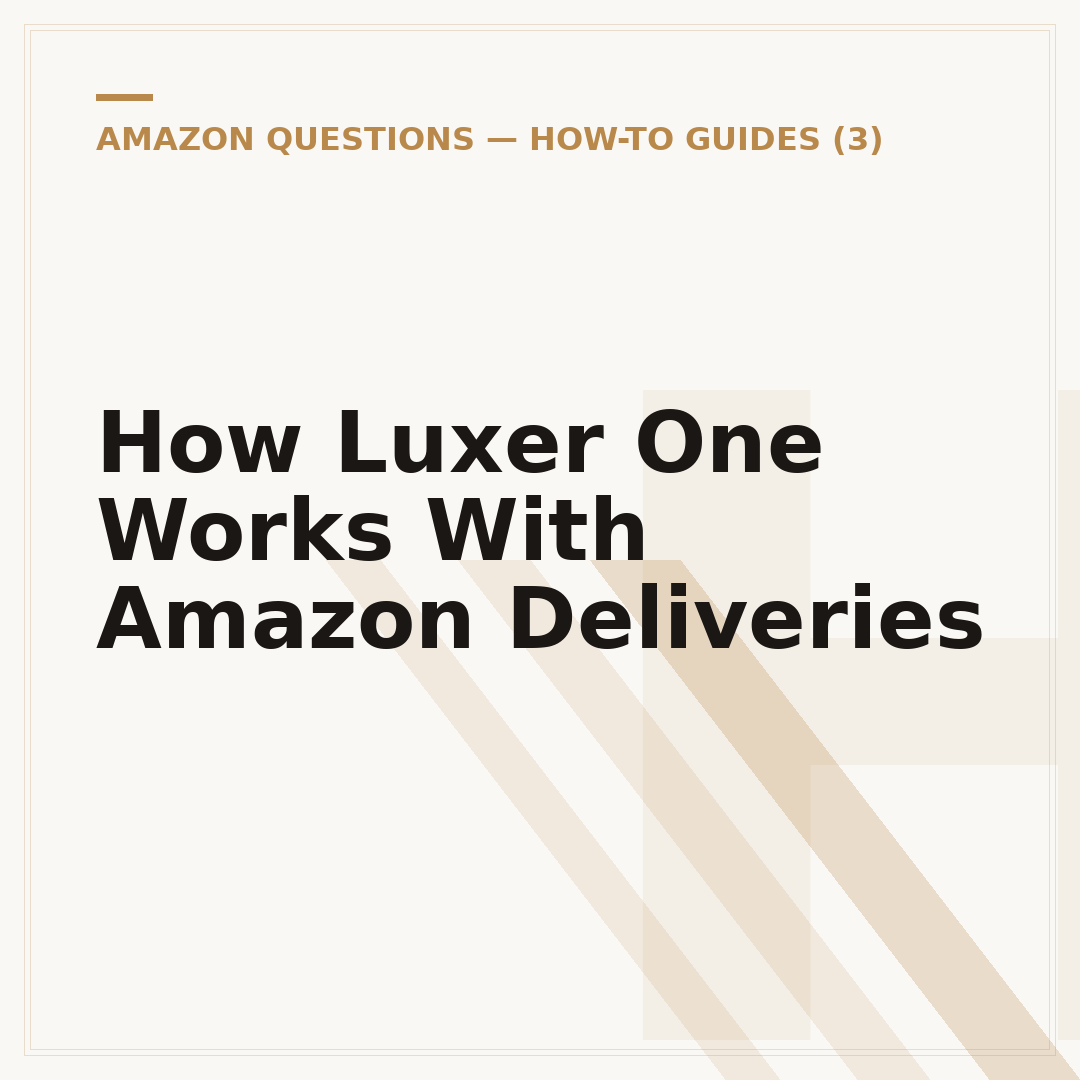 How Luxer One Works With Amazon Deliveries