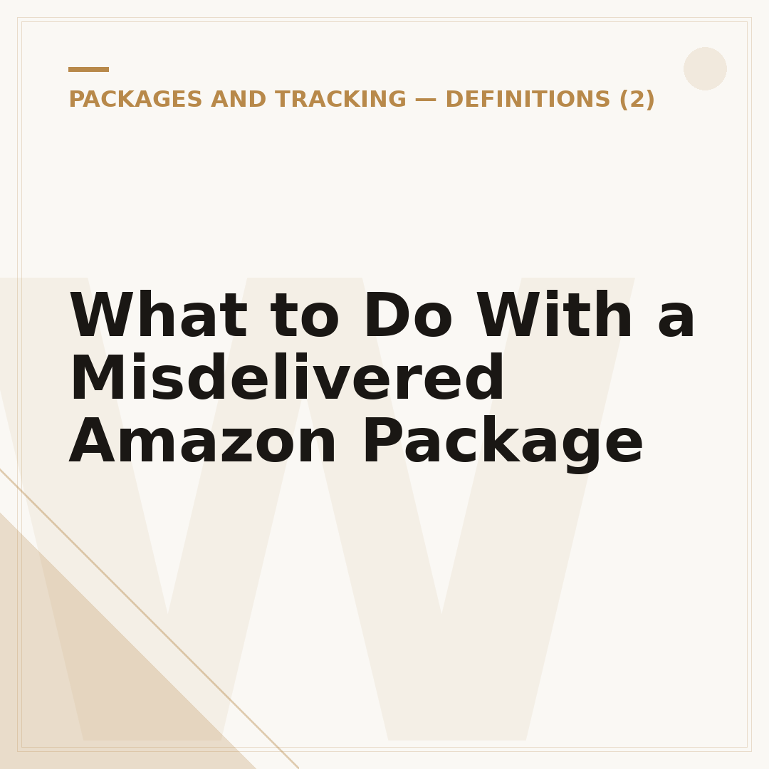 What to Do With a Misdelivered Amazon Package