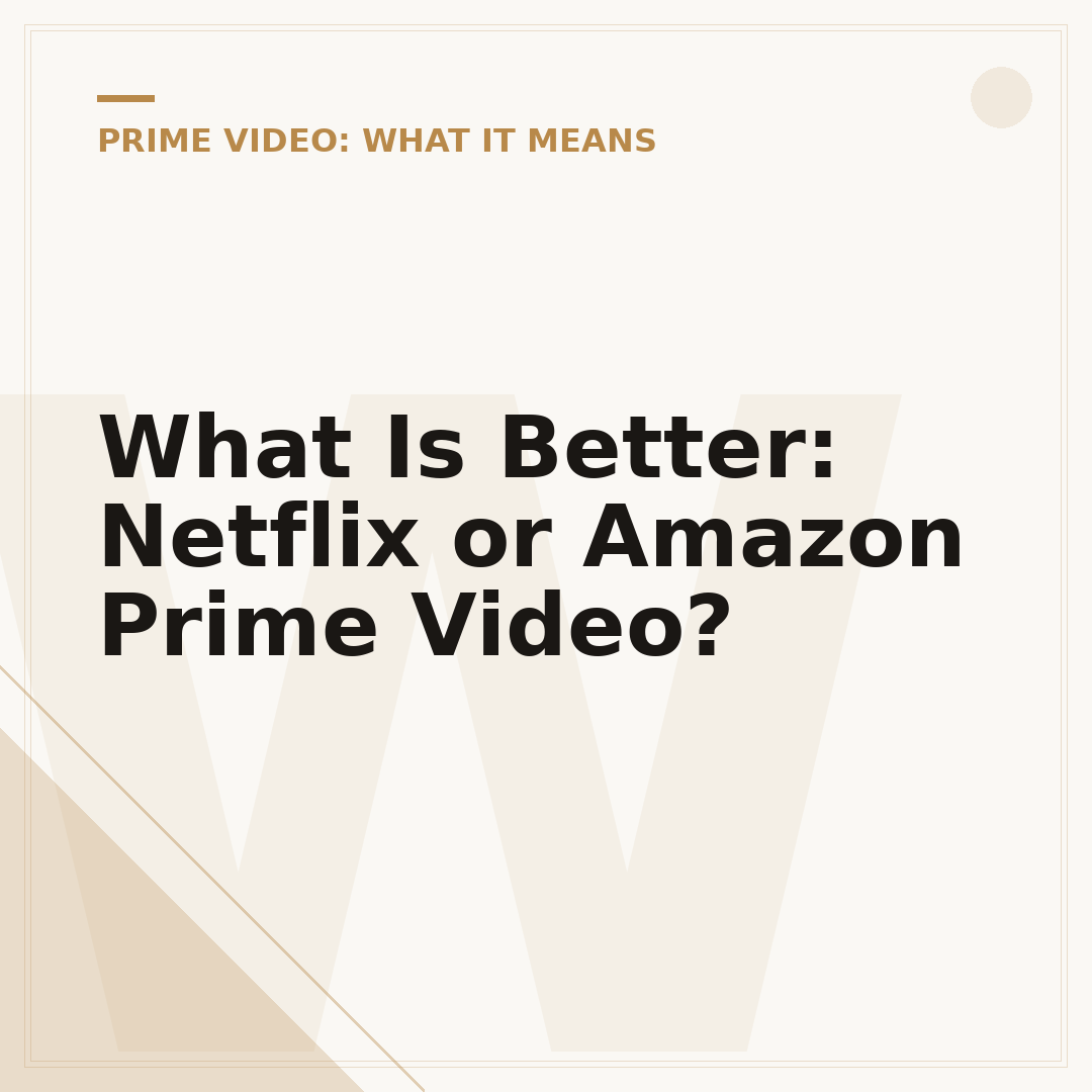 What Is Better: Netflix or Amazon Prime Video?