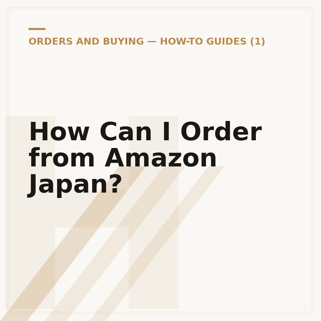 How Can I Order from Amazon Japan?
