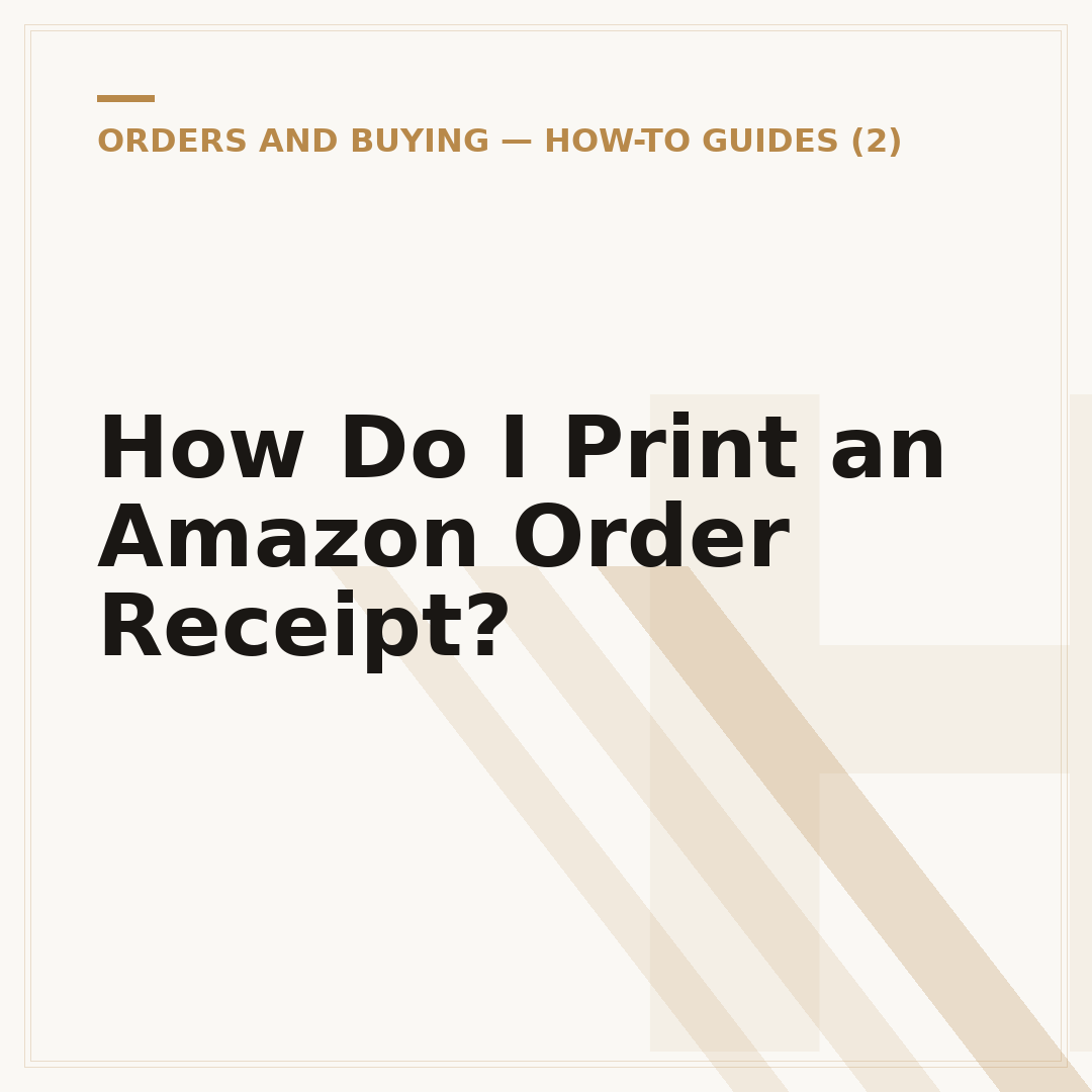 How Do I Print an Amazon Order Receipt?