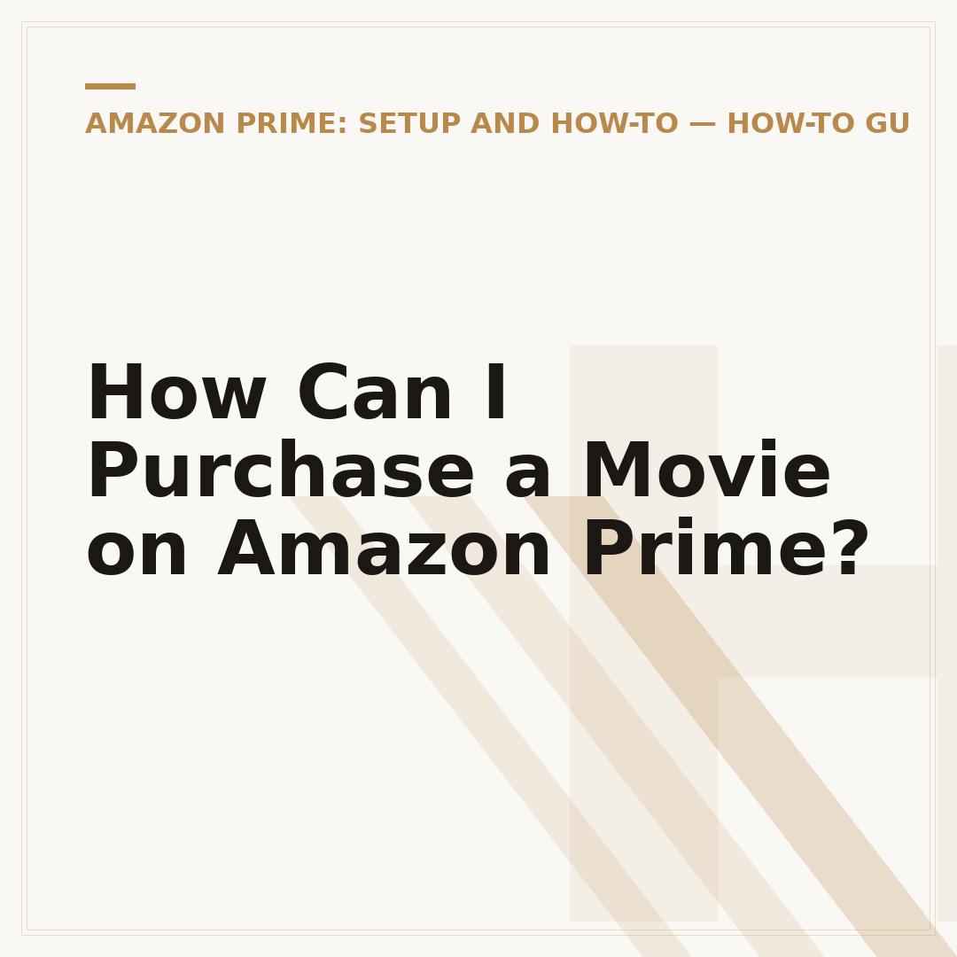 How Can I Purchase a Movie on Amazon Prime?