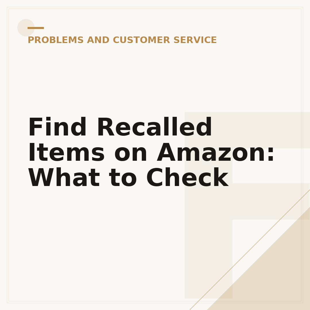 Find Recalled Items on Amazon: What to Check