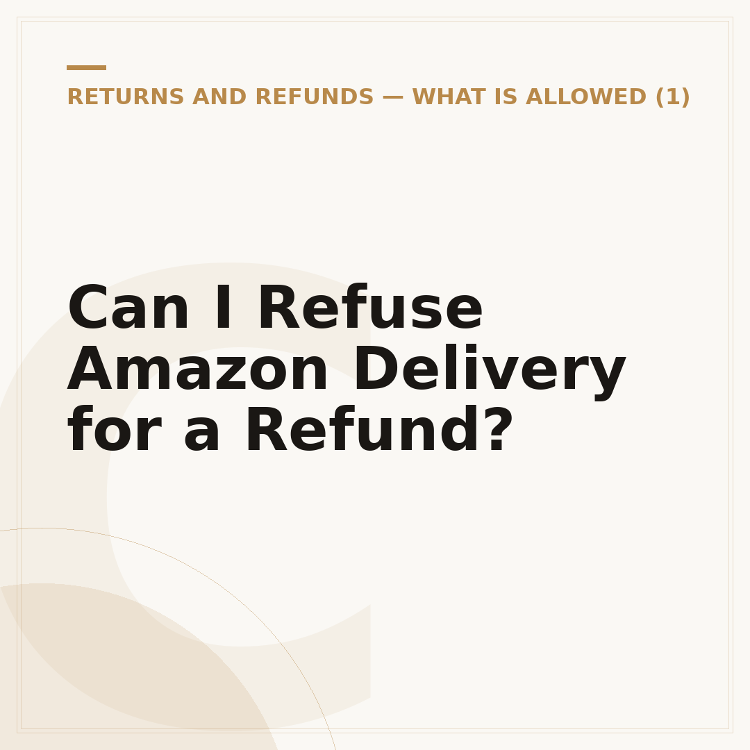 Can I Refuse Amazon Delivery for a Refund?