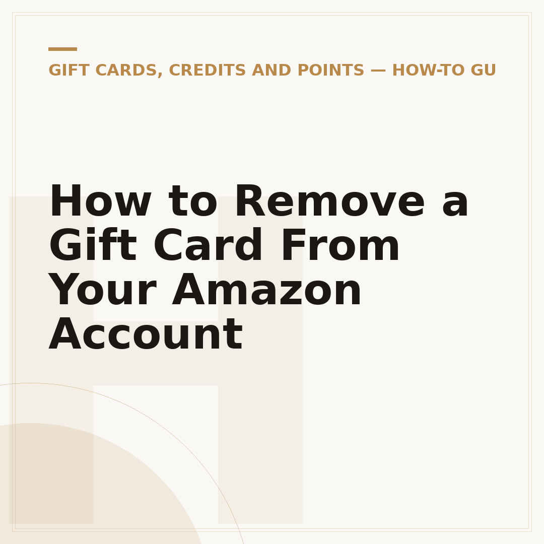 How to Remove a Gift Card From Your Amazon Account