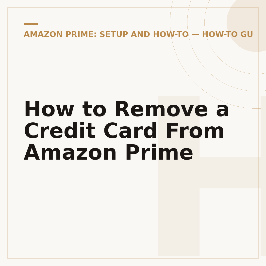 How to Remove a Credit Card From Amazon Prime
